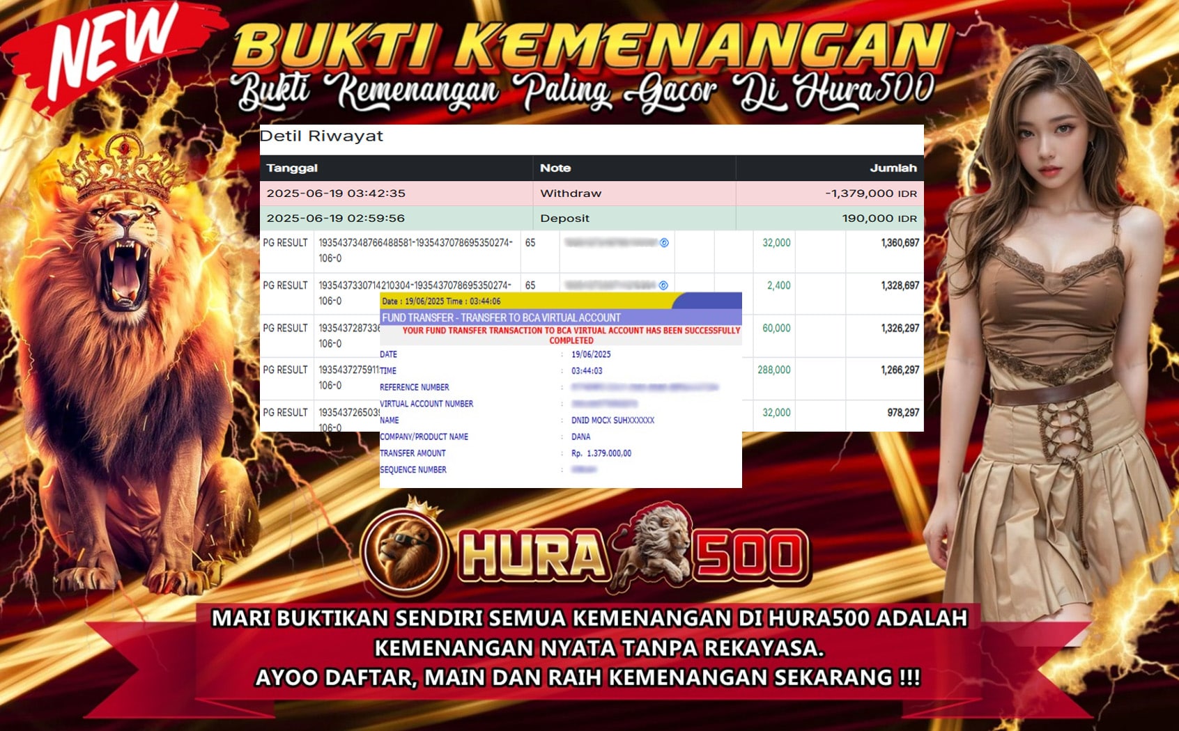 BUKTI JACKPOT SLOT MAHJONG WAYS TERPERCAYA DI INDONESIA TGL 19-06-2025