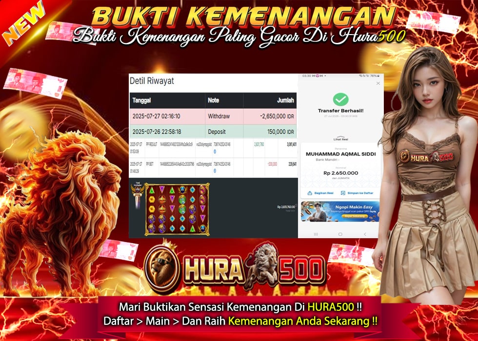 BUKTI JACKPOT SLOT GATES OF OLYMPUS SUPER SCATER TERPERCAYA DI INDONESIA TGL 27-07-2025
