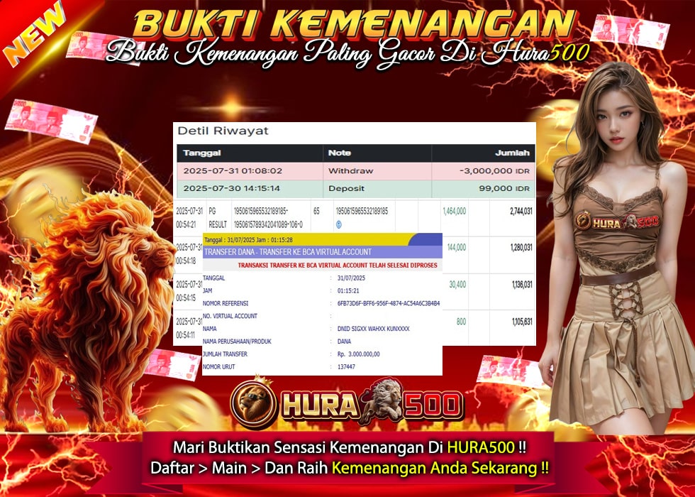 BUKTI JACKPOT SLOT MAHJONG WAYS TERPERCAYA DI INDONESIA TGL 31-07-2025