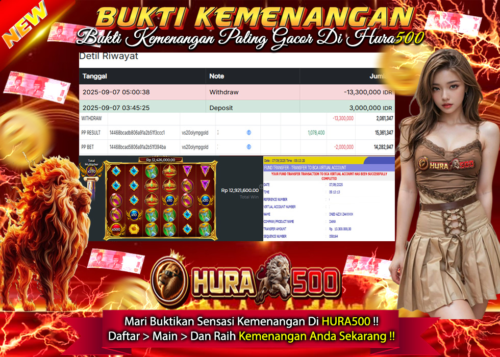BUKTI JACKPOT SLOT GATES OF OLYMPUS TERPERCAYA DI INDONESIA TGL 07-09-2025