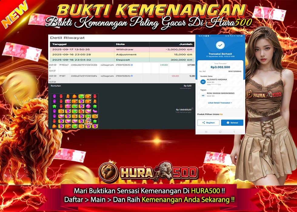 BUKTI JACKPOT SLOT SUGAR RUSH 1000 TERPERCAYA DI INDONESIA TGL 17-09-2025