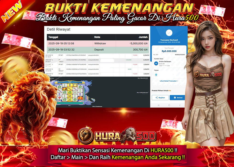 BUKTI JACKPOT SLOT MAHJONG WINS 3 TERPERCAYA DI INDONESIA TGL 19-09-2025