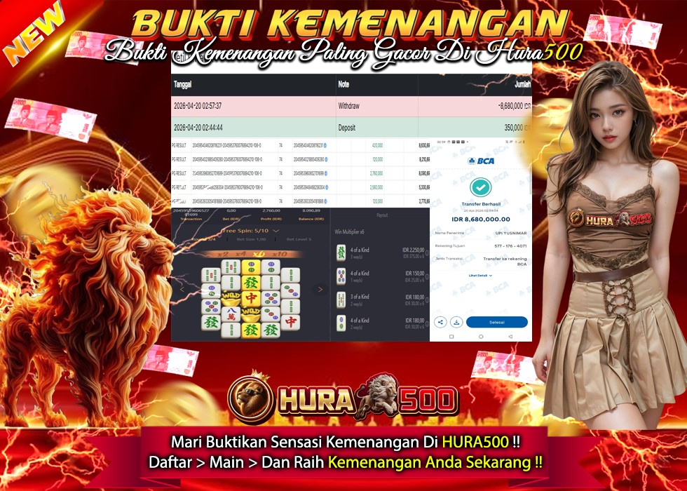 BUKTI JACKPOT SLOT MAHJONG WAYS TERPERCAYA DI INDONESIA TGL 20-04-2026