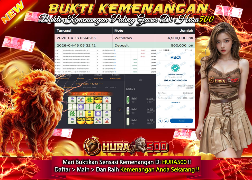 BUKTI JACKPOT SLOT MAHJONG WAYS TERPERCAYA DI INDONESIA TGL 16-04-2026